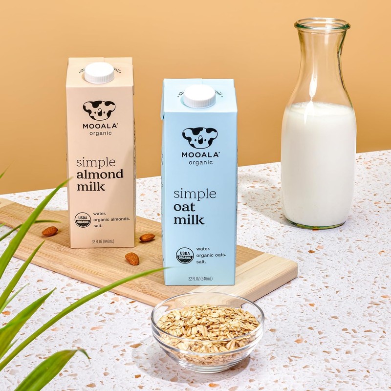 Mooala Organic Simple Almond Milk, 32oz - 3 Ingredient, Shelf