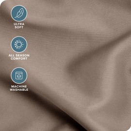 Bare Home Twin XL Sheet Set - 22" Deep Pockets - College Dorm Size - Luxury 1800 Ultra-Soft Microfiber Twin Extra Long Bed Sheets - Easy Fit - Extra Soft - 3 Piece Set - Bed Sheets (Twin XL, Taupe)