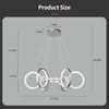 FDPBY Modern LED Chandelier Dimmable Round Pendant Light Fixtures 6