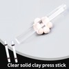couduan 2pcs Polymer Clay Roller,Rolling Pin for Clay,Acrylic-Clear Roller Clay
