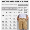 WICUSION Mens Twill Cargo Shorts Stretch Cotton Elastic Waist Multi-Pockets
