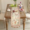 patdrea Velvet French Table Runner Farmhouse for Home Kitchen Dining