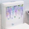 Hanging Plants Toilet Stickers Wisteria Flower Vine Bathroom Wall Sticker