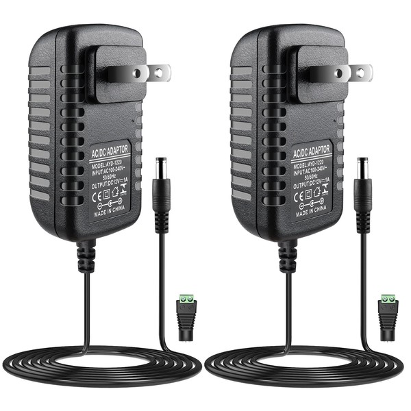 LightingWill 12V Power Supply, 12W Power Adapter, 110V AC to