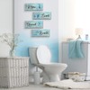ZINYAZHE 4 Pieces Beach Theme Bathroom Decor Teal Sea Turtle