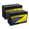 SEFEPODER 12V 8Ah Lifepo4 Lithium Deep Cycle Battery 2 Pack,