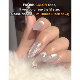 PHYLIN LEAF Uñas Postizas Hechas A Mano Con Diseño De Flores De Hielo, Almendra, Moradas, Blancas Y Blancas, Con Cristales Pintados A Mano, Para Manicura.