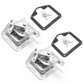 Aynaxcol 2Pcs L8815 Tool Box Latch with Gasket&Keys T Handle Latches Stainless Steel Tool Box Locks for Trailer Door RV Camper Truck Bed
