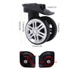 Alomejor Suitcase Wheels, 1 Pair Mute Suitcase Casters with 9