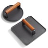 SafBbcue 10" Square Bacon Press & 7" Round Meat Press,