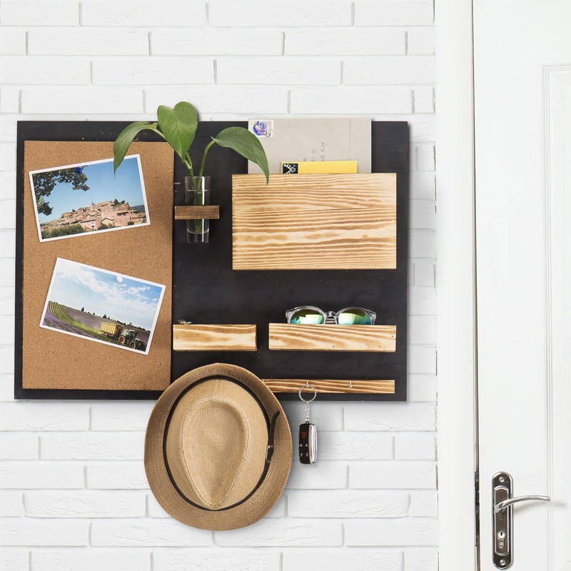 MyGift 25 x 19 Inch Wall Mounted Dual Tone Solid