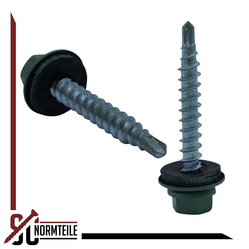 SC5164 Trapezoidal Sheet Metal Screws with EPDM Sealing Washer, 4.8