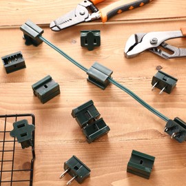 LEIFIDE 15 Pieces Spt-1 Christmas Lighting Outlet Slide on Plugs Holiday Male Female and Splicer Slip Plug Set Green Electrical Vampire Gilbert Zip Inline Adapter
