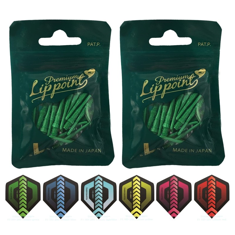THOR-DARTS L-Style Dart Tips in Double Pack Flights (2 x