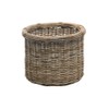 Kouboo 1060106 Rattan Kobo Round Log and Storage Basket, Gray