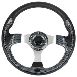 YEHICY Carbon Fiber Golf Cart Steering Wheel 12.5 Inch For Club Car DS & Precedent, EZGO TXT/RXV Yamaha Most Golf Cart…