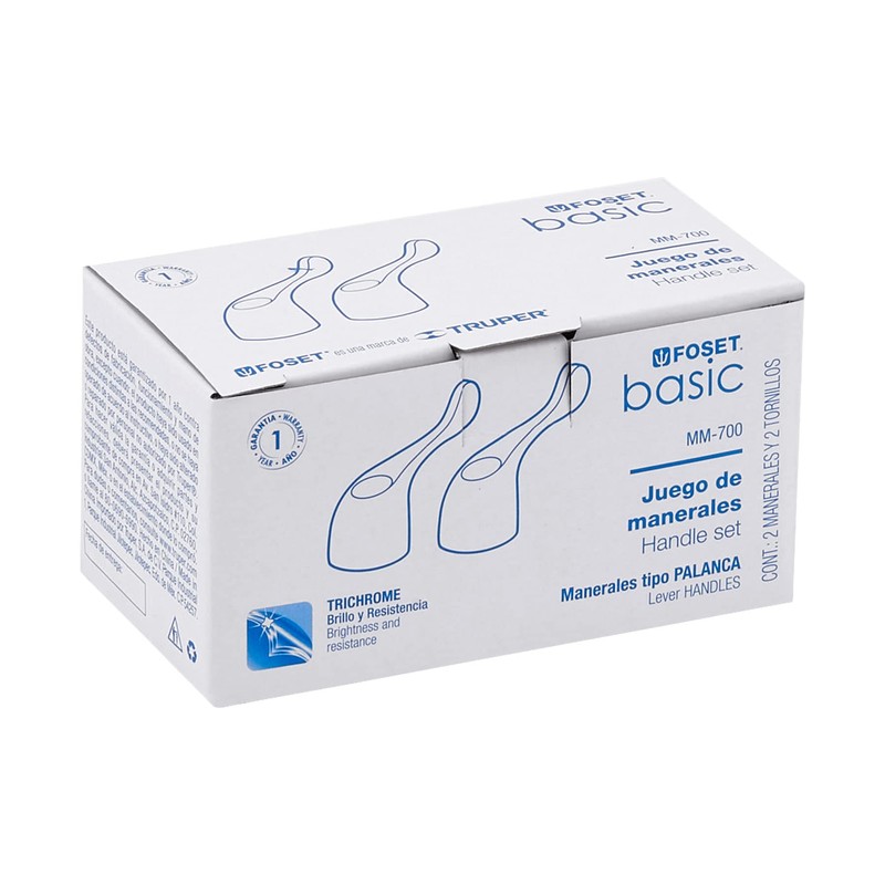 Foset Basic MM-700, Juego 2 manerales, lavabo, palanca