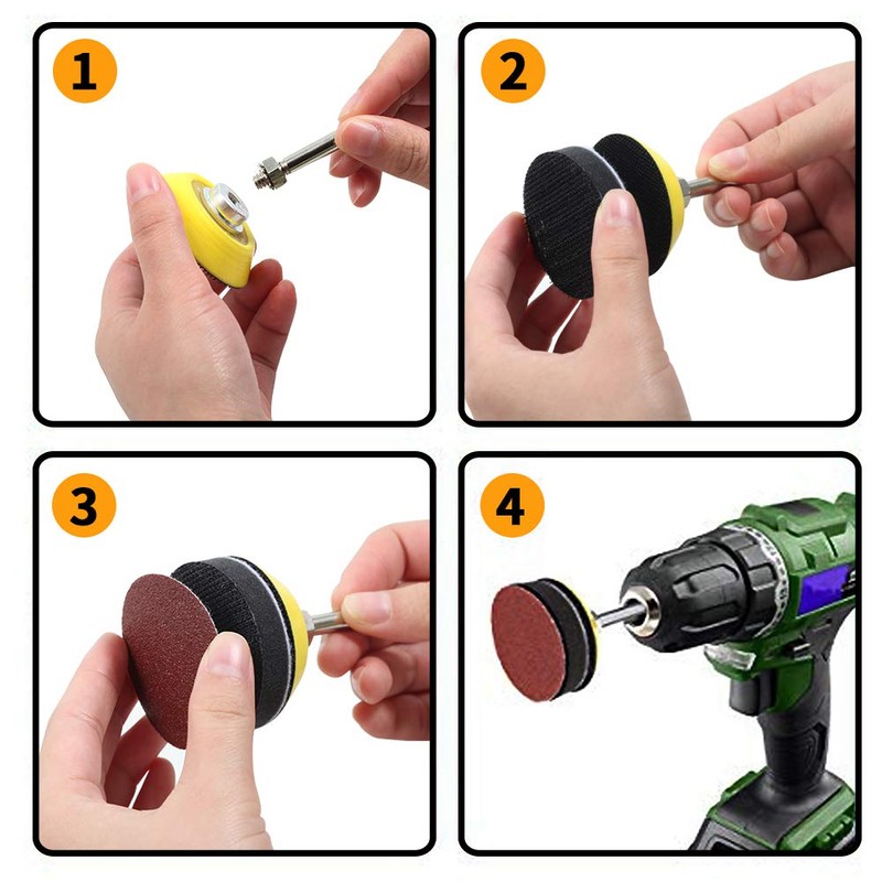 SPEEDWOX 3 Packs 1 Inches Hook and Loop Sanding Discs