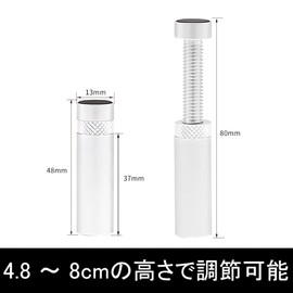 Small Lab: Graphic Board Stand, GPU Stand, Sag Prevention Bracket, Compatible with ATX/M-ATX/ITX Size PC Cases, 3 Sizes, Extendable, GPU Support (Silver, M Size 1.9 - 3.1 inches (4.8 - 8 cm)