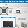 Mount-It! Fold-Up Ceiling TV Mount for 23–55 Inch TVs, Space-Saving