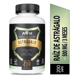 Raíz Astragalo Puro Astragalus 200 Cáps 500mg A4h Sabor Sin Sabor