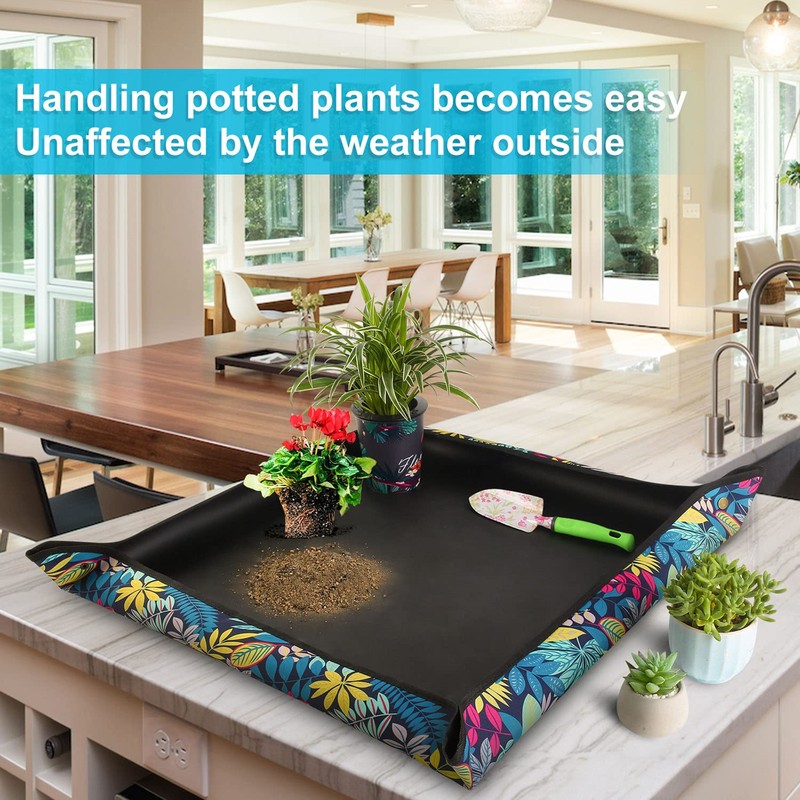 Repotting Mat for Plant Transplanting and Mess Control 29.5"x 29.5"