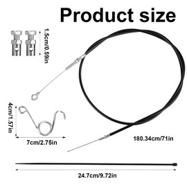 Universal Go Kart Throttle Cable, Throttle Cable Kit with Brake Return Pedal Spring Go Kart Brake Cable Practical Throttle Cables for Go Kart Mini Bike Scooter Dirt Bike Buggy Motorcycle