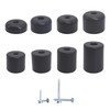 4 x Black Furniture Legs Height 45mm Round Diameter 50mm