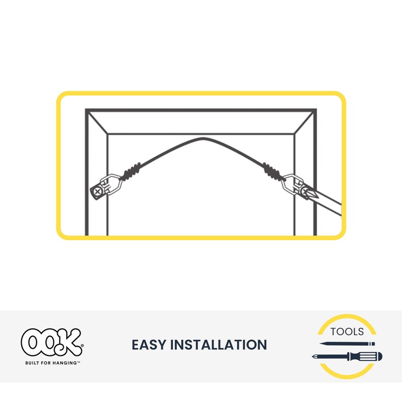 OOK 533830 D-Ring Mirror Hangers, Picture Hangers, ReadyScrew, Steel, Zinc