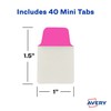 Avery Mini Ultra Tabs, 1" x 1.5", 2-Side Writable, Assorted