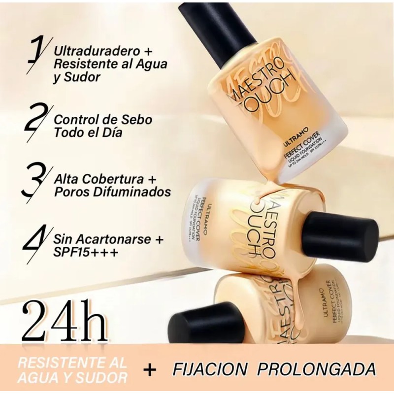 Base De Maquillaje Ultramo Pefect Cover Mate Tono Nc25