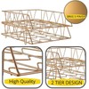 Performore 2 Pack of 11x17 Gold Stackable Wire Desk Trays,