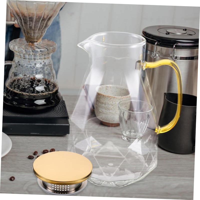 Ciieeo Glass Beverage Serving Pitcher with Lid Elegant Iced for
