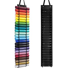 Wnddle Vinyl Rollen Organizer, Vinyl-Aufbewahrungsregal mit 24 Fächern, Vinyl-Rollenhalte, Vinyl Aufbewahrungshalter, Vinylrollen Aufbewahrung Organizer, für Aufbewahren Papier, Geschenkpapier usw