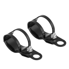 Fydun Indicator Bracket Brackets Fork Ear Pack of 2 Motorcycle Indicator Holder Mounting Bracket Rotating Light Holder Fit for 30-45 mm Front Fork Scooter (Black)