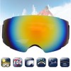 Outdoor Magnet Double Layer Antifog Skiing Goggles for Climbing Snowboardinggolden