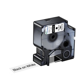 POPOBUY 30 Pack Compatible for DYMO D1 Label Maker Refills A53713 S0720930 Black on White Label Tape 53713, 1 Inch x 23 Ft, for LabelManager 450D 500TS LabelWriter 450 Duo MobileLabeler