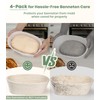 Perenllareta Oval Banneton Liners Cover 10 In, Reusable Bread Proofing