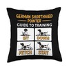 German Shorthaired Pointer Guide Training Funny Dog Throw Pillow