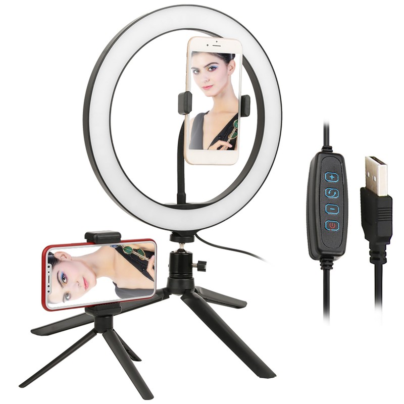 26cm/10in Ring Light LED Live Lamp Fill Light Dimmable USB