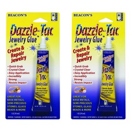 Beacon Dazzle Tac Jewelry Glue, 1-Ounce Tube, 2-Pack