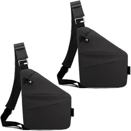 Fldhav 2PCS Anti Theft Bag for Women Bag Slim Sling Traverl Bag(Left,Black)