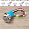 Gebildet 22mm Latching Push Button with Wire Socket 3A-12-24V(AC/DC) 1NO