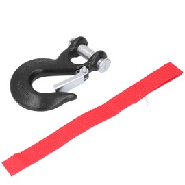 3/8in Clevis Safety Hook Steel 18000lbs Limit Capacity Antirust for Port Off Road Rescue LiftingBlack