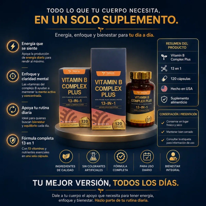 Nutricion Y Bienestar Uso Diario Complejo B Plus Totaria