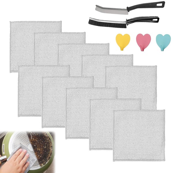 MHDUYEG Multipurpose Wire Dish Cloths for Wet and Dry Pack