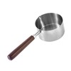 250ml Butter Milk Warmer Pot with Long Wooden Handle Cast