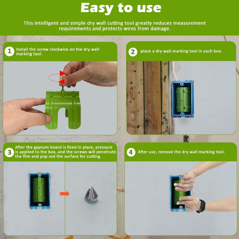 5PCS Drywall Marking Tool Accurate Marking Dry Wall Electric Box