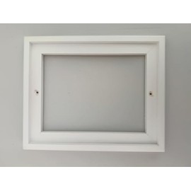 Italian hand-painted lemon ceramic number tiles 10 x 3.3 cm with the option of frames (Wooden white 4 tile frame)