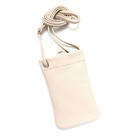 Agility affa "Petal" Smartphone Shoulder Bag, Smartphone Pouch, Bag, Genuine Leather, Cute, Velo, Small, white (off-white)